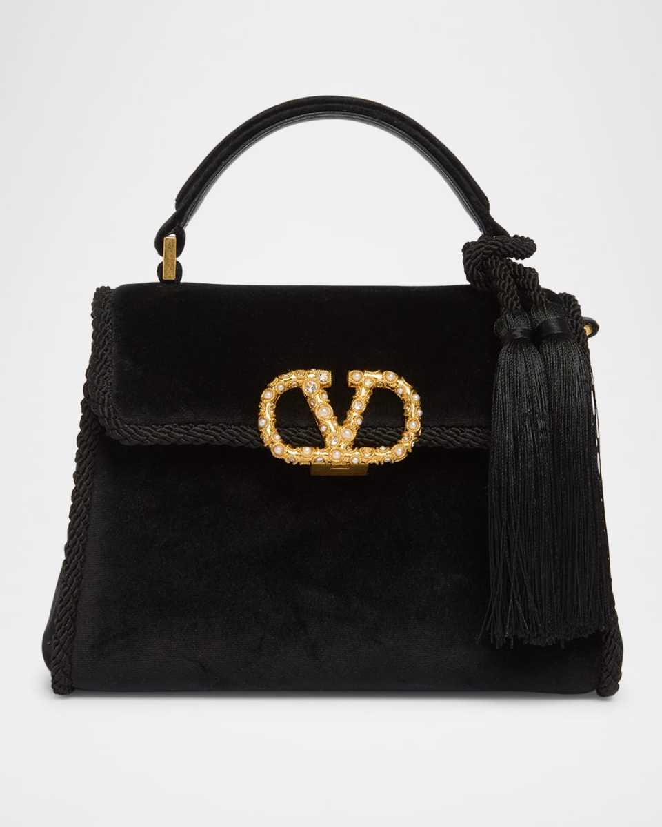VSLING Mini Velvet Top-Handle Bag